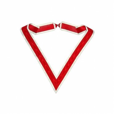 Past Preceptor Knights Templar English Regulation Collarette Red & White