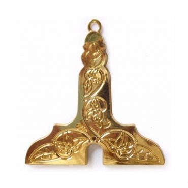 Senior Warden Blue Lodge Officer Collar Jewel - Gold Craft