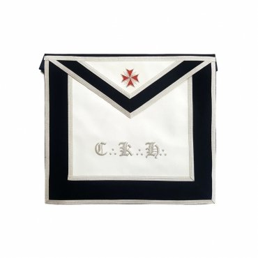30TH DEGREE SCOTTISH RITE APRON - WHITE & BLACK
