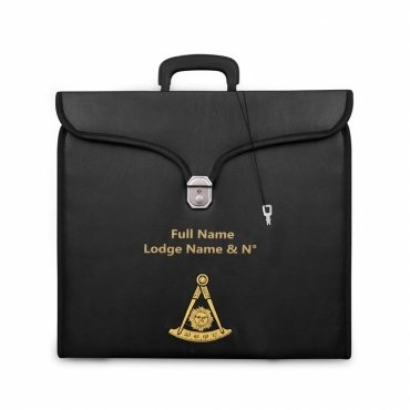 Past Master Blue Lodge Apron Case - Black Imitation Leather MM, WM, Provincial