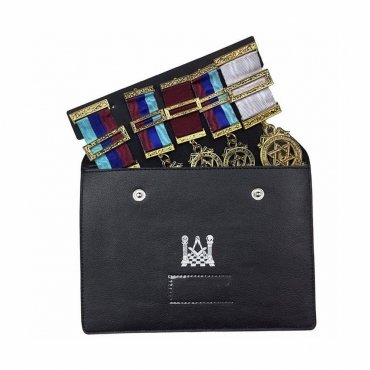 Masonic Jewels Case - X Large Black Imitation Leather