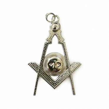 Senior Deacon Blue Lodge Officer Collar Jewel - Silver Metal