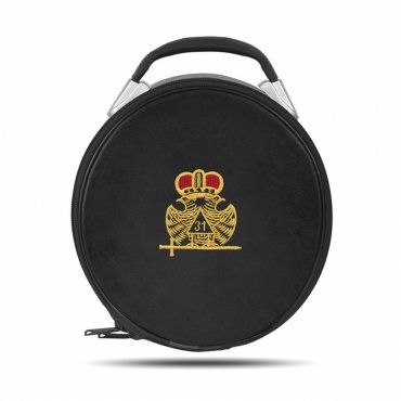31st Degree Scottish Rite Crown Cap Case - Double Eagle Black Machine Embroidery