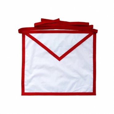 MEMBER ROYAL ARCH CHAPTER APRON - WHITE WITH THIN RED