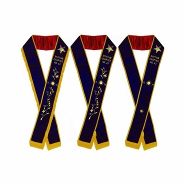 Associate Matron OES Sash - Purple Velvet