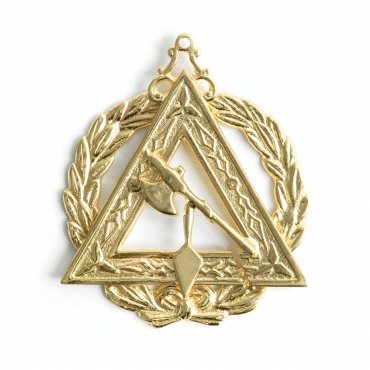 Grand Conductor Of Council Royal & Select Masters Officer Collar Jewel - Gold Plated