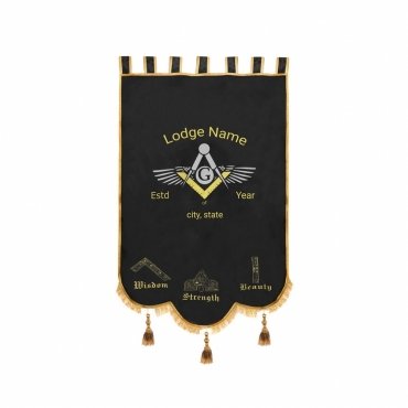 Master Mason Blue Lodge Banner - Machine Embroidery Fully Customizable