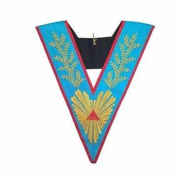 Worshipful Master Memphis Misraim French Regulation Officer Collar Handmade Embroidery
