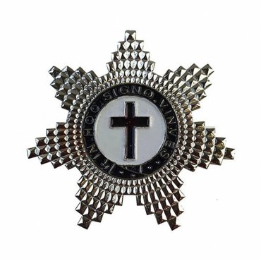Knights Templar Commandery Breast Jewel - Silver Plated