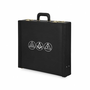 York Rite Apron Case - Silver Emblem Hand Embroidery Various Sizes & Materials