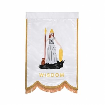 Wisdom Order Of The Amaranth Banner - Printed With Gold Braid & Fringe