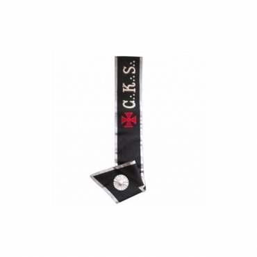 30th Degree Scottish Rite Collar - Black Moire