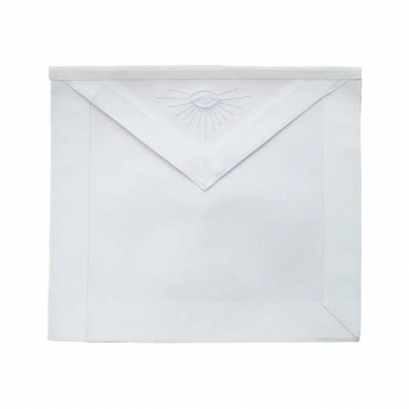 MASTER MASON BLUE LODGE APRON - ALL WHITE
