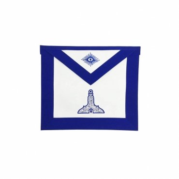 SENIOR WARDEN BLUE LODGE OFFICER APRON ROYAL BLUE