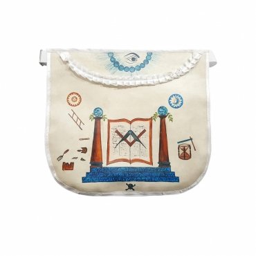HAND-PAINTED APRON HISTORY EDITION MASONIC APRON OF MERIWETHER LEWIS 18TH CENTURY