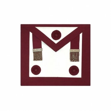PROVINCIAL STEWARD CRAFT ENGLISH REGULATION APRON - WHITE & MAROON