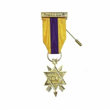 2nd Degree Order of the Secret Monitor AMD Breast Jewel - Yellow & Purple
