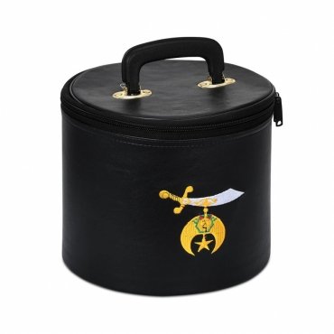 Shriners Fez Case - Black Synthetic Leather