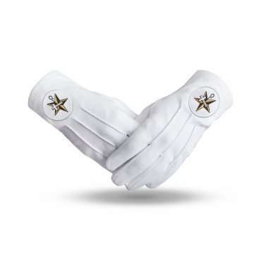 The Order Of The White Shrine Of Jerusalem Gloves - Pure Cotton With White Patch