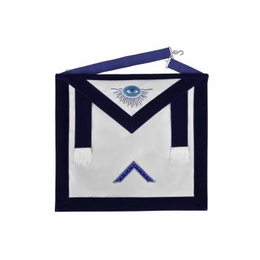 WORSHIPFUL MASTER BLUE LODGE OFFICER APRON ROYAL BLUE VELVET
