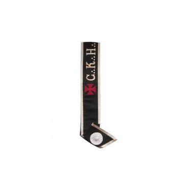 30th Degree Scottish Rite Collar Templar Cross Black Moire