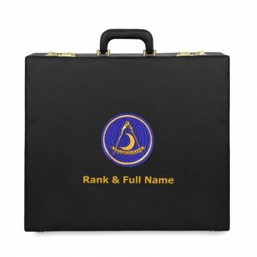 Past District Deputy Grand Master Blue Lodge Apron Case - Gold Hand Embroidery Personalization Vario
