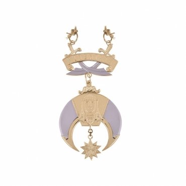 Potentate Shriners Collar Jewel - Gold & Silver Plated