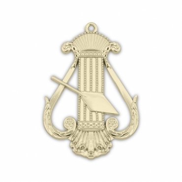 Organist Royal & Select Masters Officer Collar Jewel - Gold Plated