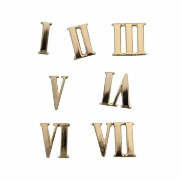 Knights Templar Priests Numerals - Mitre Numerals Gold Metal