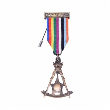 14th Degree Scottish Rite Breast Jewel - Colorful Ribbon
