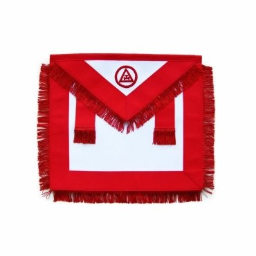 MEMBER COUNCIL APRON - WHITE & PURPLE WITH FRINGE TASSELS