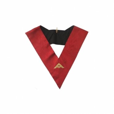 Senior Warden 18th Degree Scottish Rite Collar Red Moire