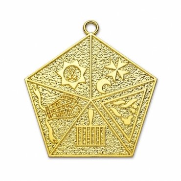 Past Master Allied Masonic Degrees Collarette Jewel - Gold Plated