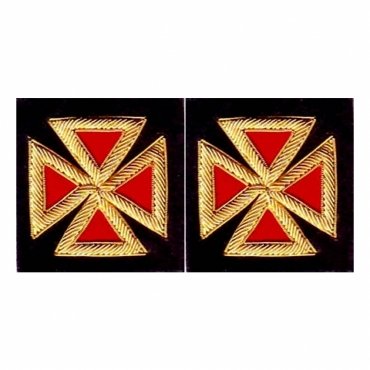 Grand Commandery Knights Templar Frock Coat Sleeve Patch - Bullion Embroidery