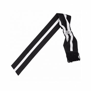 Provincial Officers Knights Templar English Regulation Sash - White and Black Moire