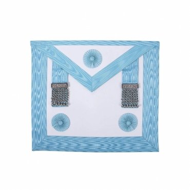 MASTER MASON CRAFT ENGLISH REGULATION APRON WHITE TURQUOISE