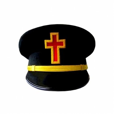 Past Commander Knights Templar Commandery Fatigue Cap Hand Embroidered