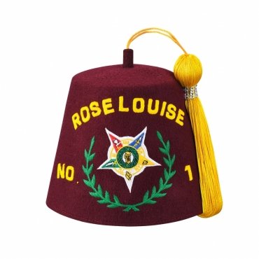 Order of the Amaranth Fez Hat Silk Embroidery