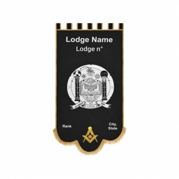 Master Mason Blue Lodge Banner - Machine Embroidery Fully Customizable