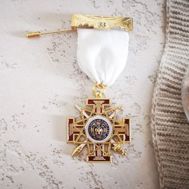 33rd Degree Scottish Rite Breast Jewel - Golden