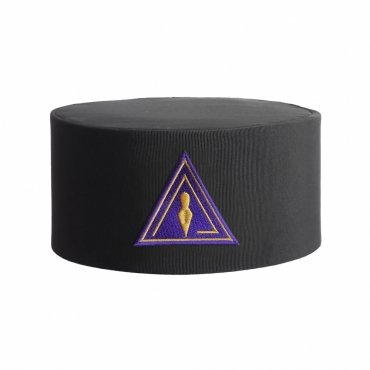 Royal & Select Masters English Regulation Crown Cap Black Rayon With Purple Patch