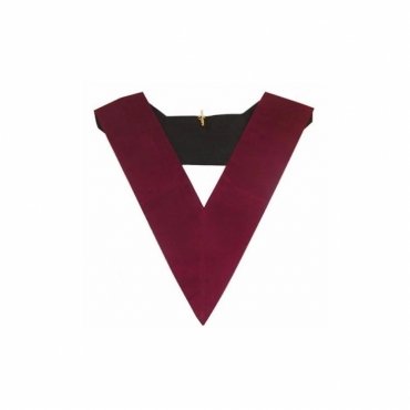 13th Degree Scottish Rite Collar Plain Crimson Velvet