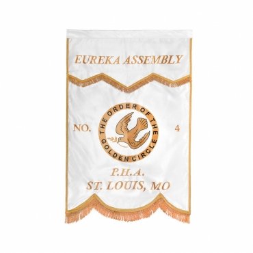 The Order of The Golden Circle Banner - Printed With Gold Braid & Fringe