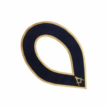 Master Mason Blue Lodge Collar Dark Blue Velvet with Gold Braid Borders