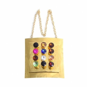 High Priest Royal Arch Chapter Breastplate - Gold Plated With Colorful Stones