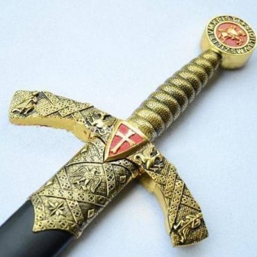 Knights Templar Commandery Sword - Cross W Wall Mount & Scabbard 42.7