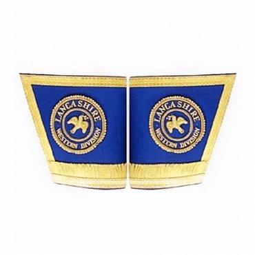 Craft English Regulation Cuff - Blue Hand Embroidered with Fringe