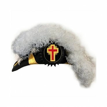 Past Commander Knights Templar Commandery Chapeau All White Plumes