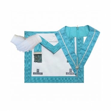 Worshipful Master Craft English Regulation Regalia Set - WM Apron, Past Master Collar & Glove