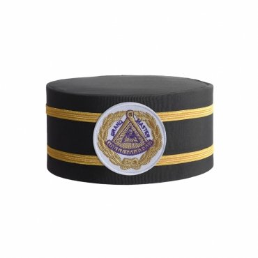 GRAND MASTER BLUE LODGE CROWN CAP BLACK PATCH WITH TWO BRAIDS